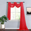 18ft Red Sheer Organza Wedding Arch Drapery Fabric, Window Scarf Valance