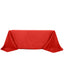 Premium Polyester 90"x132" Rectangle Tablecloth Red - Seamless 220GSM Stain-Resistant Table Cover