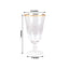 6-Pack Red Wine Glasses Clear Gold Rimmed Design with Short Beaded Stem - Chic Crystal Goblets for Drinks & Events 16oz 7"