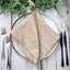 5 Pack Taffeta 20"x20" Napkins Beige - Accordion Crinkle Dinner Napkins
