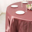 Satin 120" Round Tablecloth Cinnamon Rose - Stylish Seamless Table Cover