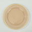 10-Pack Economy Plastic Round Charger Plates 12" in Transparent Amber Gold with Wide Gold Rim, Decorative Dinner Party Serving Plates