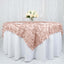 Taffeta 72"x72" Table Overlay Square Tablecloth Dusty Rose - 3D Leaf Petal Table Cover