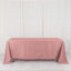 Polyester 72"x120" Rectangle Tablecloth Dusty Rose - Durable and Stylish Table Cover