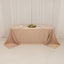 Lamour Satin 90"x132" Rectangle Tablecloth Nude - Soft & Silk-Like Seamless Table Cover