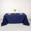 Taffeta 90"x132" Rectangle Tablecloth Navy Blue - Seamless Accordion Crinkle Table Cover