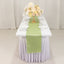 Lamour Satin 12"x108" Table Runner Sage Green - Smooth & Lustrous Finish