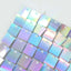 Disco Theme Iridescent Blue Square Sequin Shimmer Wall Party Photo Backdrop, 24sq.ft Active Spangle Wall Art DÃ©cor Panels - 24 Panels