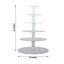 6-Tier Acrylic Round Cupcake Stand Clear for Special Events & Catering Displays 22"