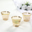 25-Pack Plastic Party Cups Transparent Amber Gold Crystal with Gold Rim - Stylish Short Disposable Glasses 9oz