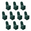 10 Pack Polyester Chair Cover for Banquet Chairs Hunter Emerald Green - Stain-Resistant Reusable Slip-On Slipcover