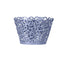 25-Pack Paper Cupcake Wrappers Lace Laser Cut Design Navy Blue - Muffin Baking Cup Trays for Events