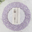 6-Pack Table Placemats Woven Fiber Design Lavender Lilac Round - Disposable Mats for Dining and Events 15"