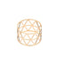 5 Pack Metallic Gold Geometric Napkin Rings, Paper Napkin Holders