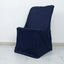 Polyester Chair Cover for Folding Lifetime Chairs Navy Blue - Reusable Durable Slip-On Cover