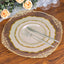 10-Pack Plastic 10" Round Dinner Plates in Taupe with Gold Scalloped Rim - Disposable Party Plates