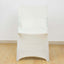 Stretch Spandex Chair Cover Ivory for Lifetime Folding Chairs - Wrinkle Resistant Snug Fit Slipcover with Foot Pockets