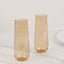 12 Pack Plastic Champagne Glasses in Amber Gold, Reusable Lightweight Champagne Flutes 9oz