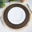 6-Pack Acrylic Round Charger Plates 13" in Natural Brown with Rattan-Like Design, Farmhouse Disposable Plastic Charger Tableware