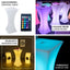 18"x43" Color Changing Cordless LED Light Up Cocktail Table, Rechargeable Waterproof Illuminated Furniture