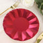 25-Pack Paper 7" Round Dessert Plates in Burgundy with Geometric Prism Rim - Disposable 400GSM Appetizer Salad Plates