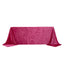 Premium Crushed Velvet 90"x132" Rectangle Tablecloth Fuchsia - Reusable Soft & Seamless Table Cover