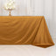 Scuba Rectangular 90"x132" Tablecloth Shimmering Gold - Wrinkle Free & Stain Resistant Seamless Table Cover for Weddings and Parties