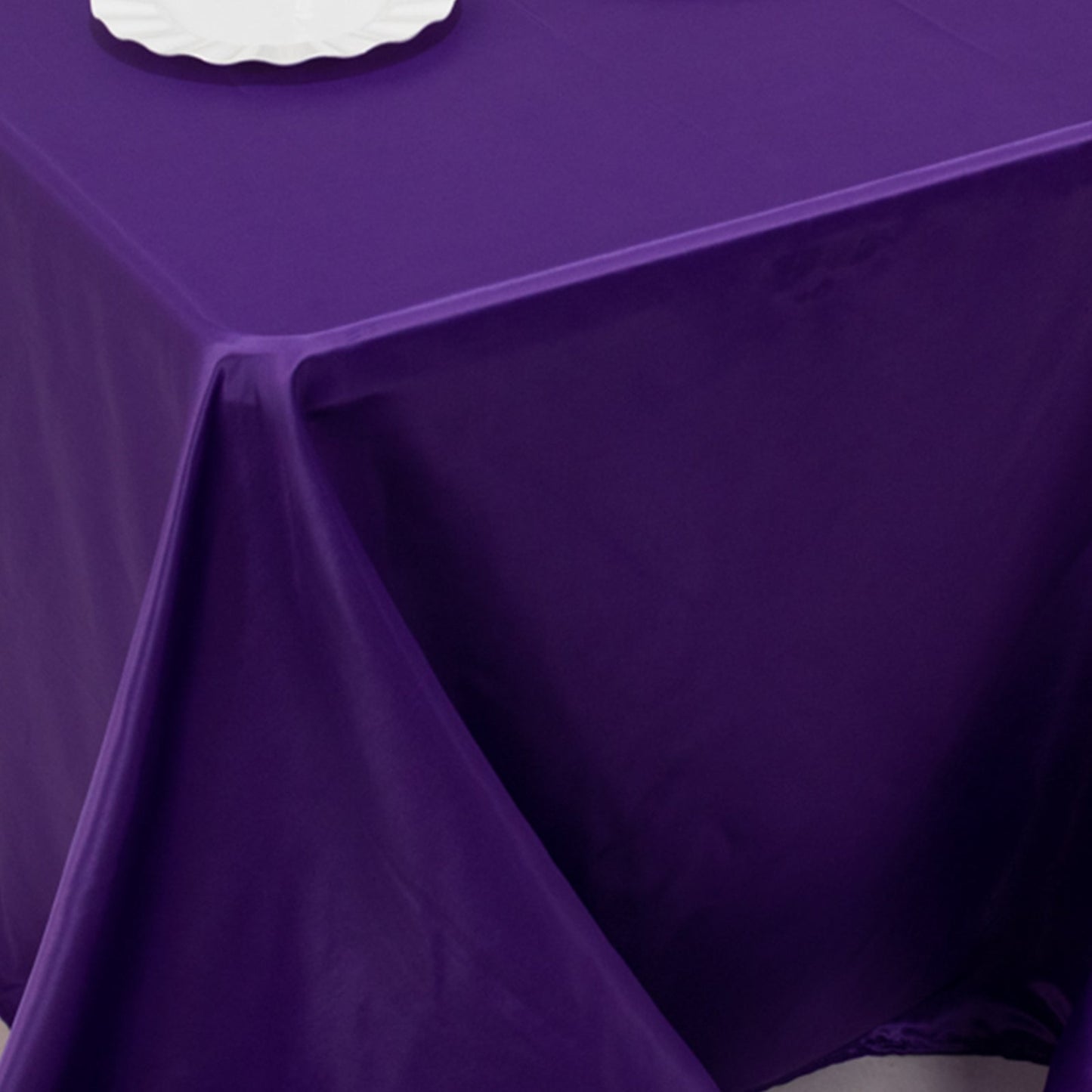 Lamour Satin 90"x132" Rectangle Tablecloth Purple - Soft & Silk-Like Seamless Table Cover