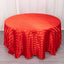 Satin Striped 120" Round Tablecloth Red - Silky Smooth Seamless Table Cover