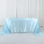 Satin Rectangular 90"x132" Tablecloth Light Blue - Seamless Table Cover