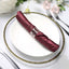 5 Pack Taffeta 20"x20" Napkins Burgundy - Accordion Crinkle Dinner Napkins