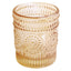 6-Pack Amber Gold Glass Votive Tealight Holders - Stylish Primrose Design for Weddings & DÃ©cor