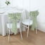 5 Pack Satin Chair Sashes Sage Green - Durable Chair Bows with Shiny Finish 6"x106"