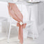 5 Pack Taffeta 6"x106" Chair Sashes Dusty Rose Accordion Crinkle Texture - Stylish Decor for Weddings & Gatherings