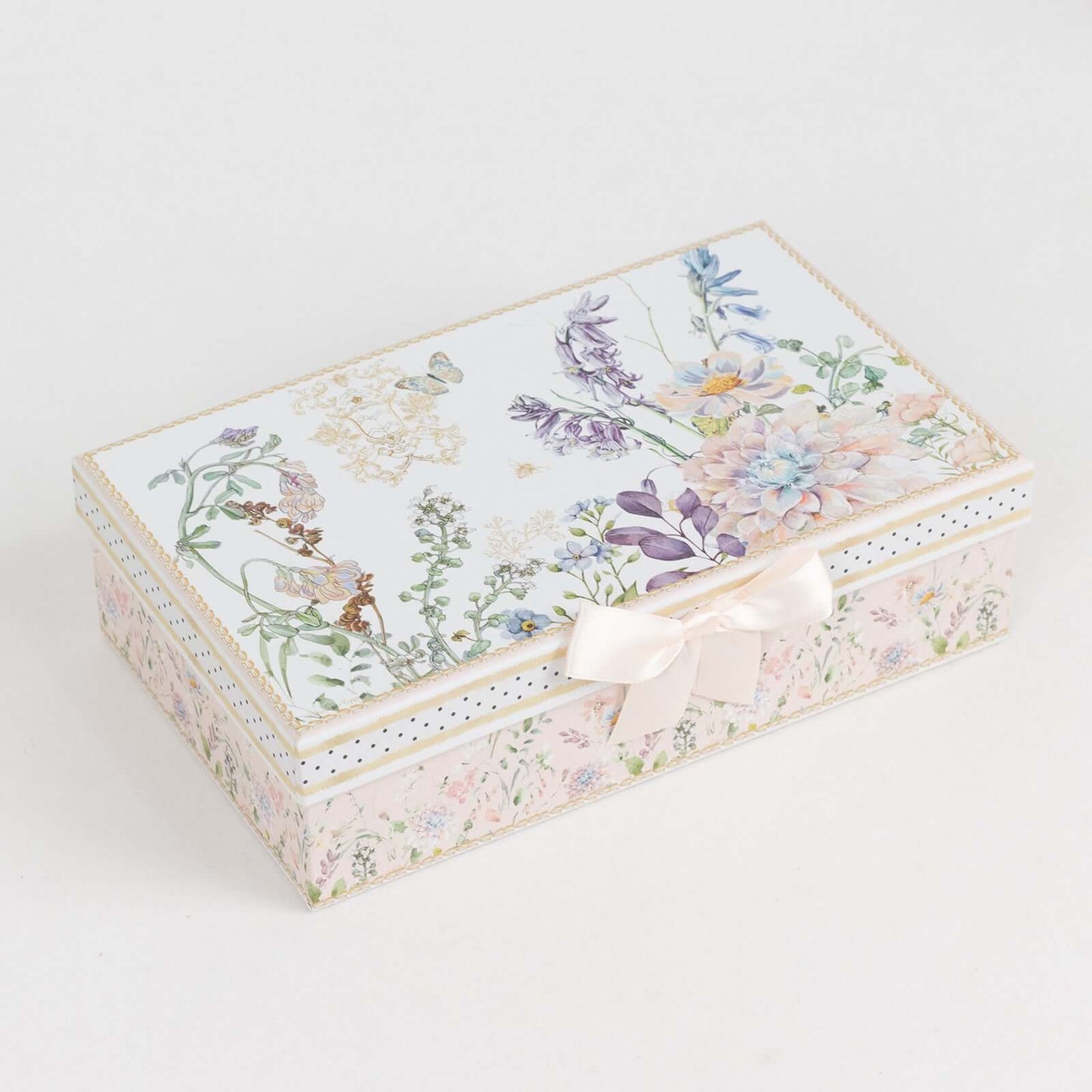 Blush Floral Design Bridal Shower Gift Set, Set of 2 Porcelain Espresso Cups and Saucers with Matching Keepsake Box