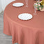 Premium Polyester 90" Round Tablecloth Terracotta (Rust) - Stain and Wrinkle-Resistant Design with 220GSM Thickness Table Cover