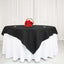 100% Cotton 70"x70" Table Overlay Square Tablecloth Black Linen - Soft & Breathable Fabric Table Topper