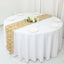 Rosette Satin 14"x108" Table Runner Champagne - Grandiose Design - Linen Luxes