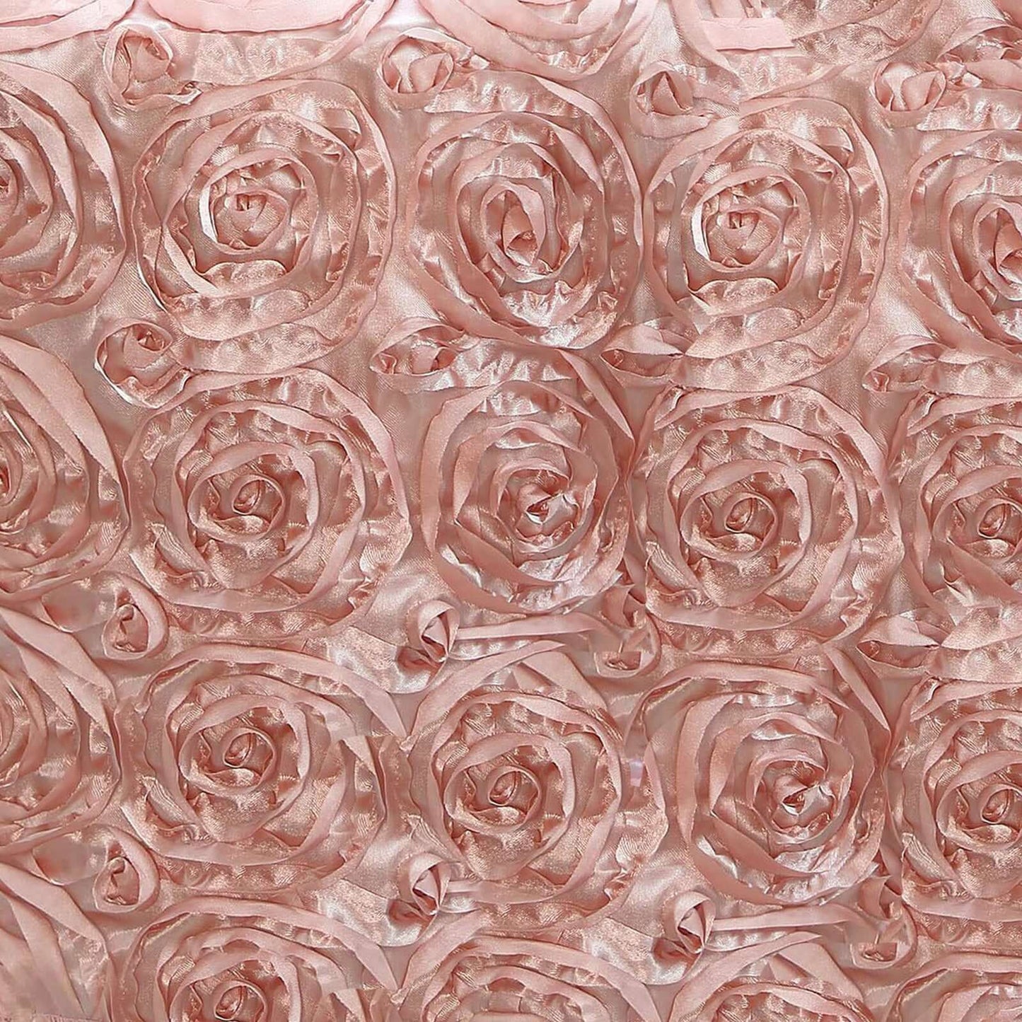 Rosette Satin 14"x108" Table Runner Dusty Rose - Grandiose Design - Linen Luxes