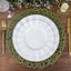 6-Pack Table Placemats Woven Fiber Design Olive Green Round - Disposable Mats for Dining and Events 15"