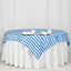 Polyester 70"x70" Table Overlay Square Tablecloth White/Blue - Checkered Buffalo Plaid Table Topper