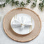 4-Pack Placemats Braided Edge Design Natural Burlap Jute Round - Rustic Farmhouse Style with Trim 15"