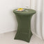 Spandex 30" Round Cocktail Table Cover Dusty Sage Green - Easy to Maintain Stretch Fitted Highboy Tablecloth