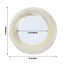 10-Pack Plastic 9" Round Dinner Plates White with Gold Swirl Rim - Disposable Party Plates