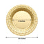10-Pack Plastic Dinner Plates Gold Basketweave Rim - Durable Disposable Dinner Plates 10"
