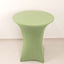 Spandex 36" Round Cocktail Table Cover Sage Green - Easy to Maintain Stretch Fitted Highboy Tablecloth