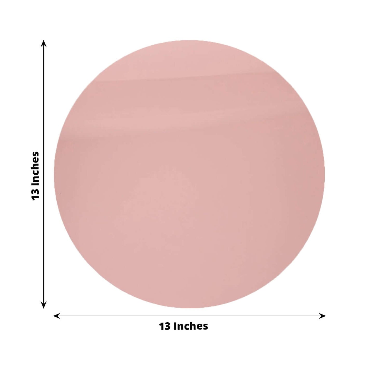 10-Pack Dining Plate Chargers Decorative Acrylic Mirror Rose Gold Round - Lightweight Event Display 13"