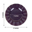 10-Pack Plastic 11" Round Dinner Plates in Purple Ruffled Rim with Gold Edging - Sturdy Disposable Dinnerware