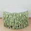 Taffeta 14ft Table Skirt Sage Green - Cascading Curly Willow Style Table Cover
