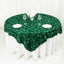 Satin 72"x72" Table Overlay Square Tablecloth Hunter Emerald Green - 3D Rosette Table Cover